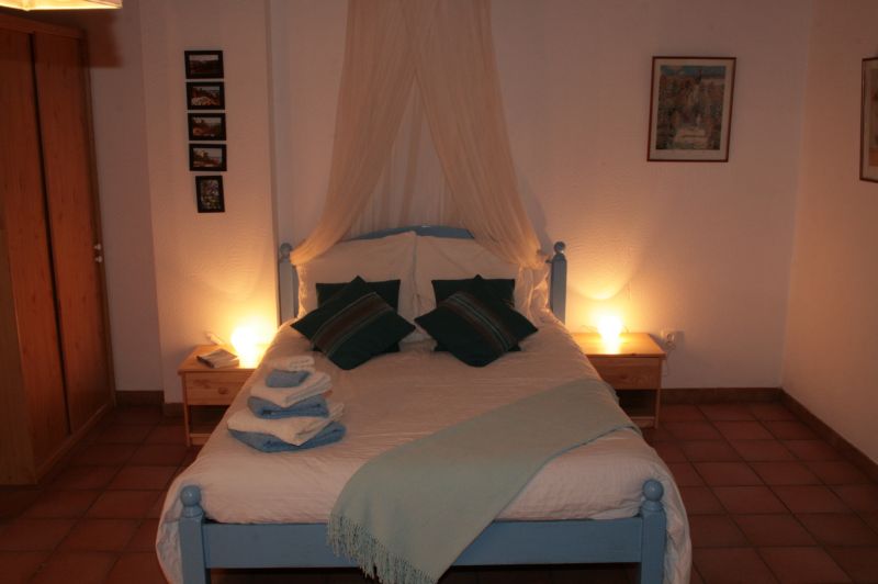 A comfy double bed ensures a good night's sleep. The comfy double bed.